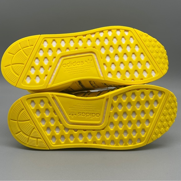 Adidas NMD R1 V2 J “All Over Print” Yellow Black Sneaker Size 5.5 Kids New - Picture 8 of 11